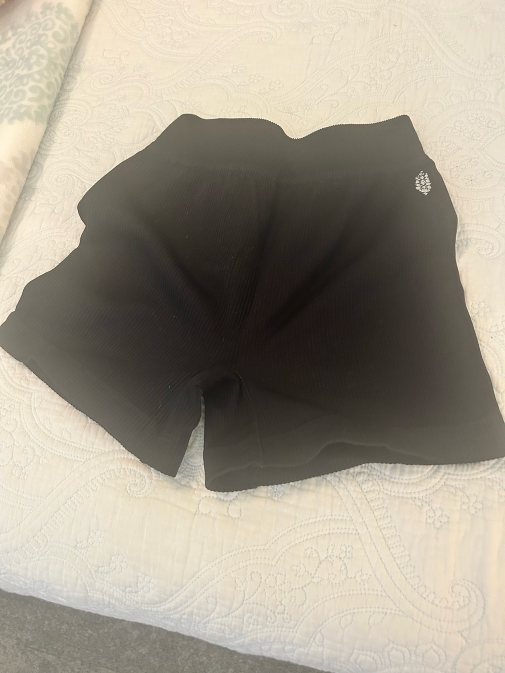 FP Movement black ribbed High-Waist Women’s Athletic Shorts M/L